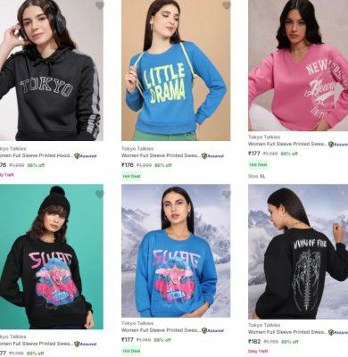 Tokyo Talkies Sweatshirt Upto 89% off
