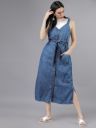 Tokyo Talkies Women Blue Pinafore Dress...