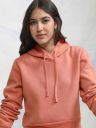 Tokyo Talkies Women Coral Hooded Sweatshirt...