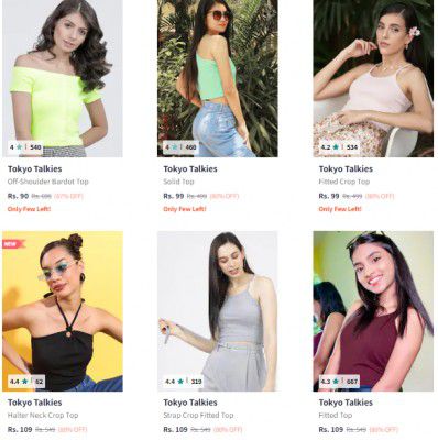 Tokyo Talkies Women T-shirts & top Upto 90% Off