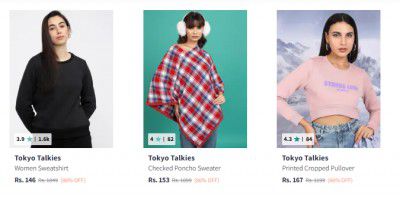 Upto 90% Off On Tokyo Talkies Sweaters & Sweatshirts
