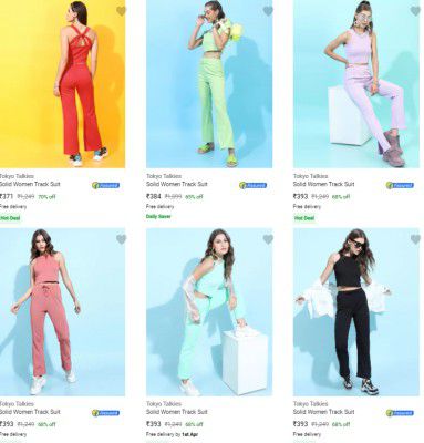 Tokyo Talkies Women Track Suit Starts at Rs 371