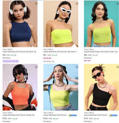 Upto 91% Off Tokyo Talkies Women's Clothing