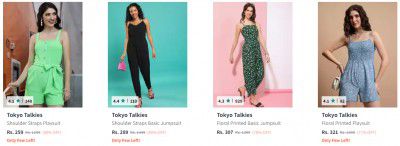 Tokyo Talkies Women's Jumpsuits Upto 87% Off
