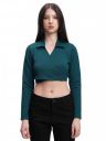 Tokyo Talkies Women's Ribbed Fitted Crop Top | Full | Women Crop Top...