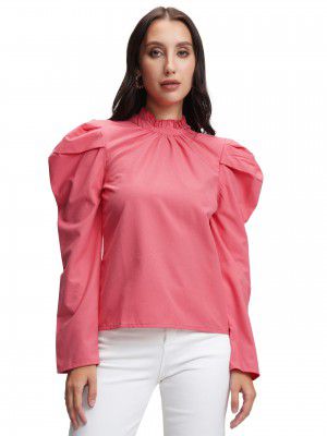 Tokyo Talkies Women's Solid Regular Fit Shirt