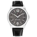 Tommy Hilfiger Analog Grey Dial Leather Strap Watch for Men...
