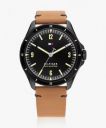 TOMMY HILFIGER Black Dial Brown Leather Strap Analog watch - For Men [ NETH1791906, NCTH1791906 ]...
