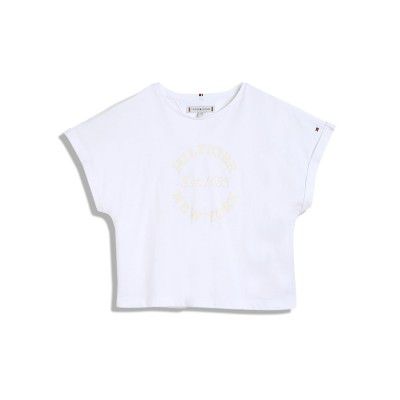 Tommy Hilfiger Girl's Letter Print Relaxed Fit T-Shirt