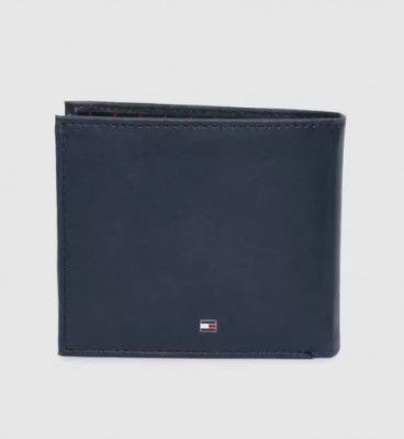 TOMMY HILFIGER  Men Blue Genuine Leather Wallet - Mini  (10 Card Slots)