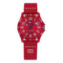 Tommy Hilfiger Mens 36 mm Red Dial Silicone Analog Watch - TH1791690...