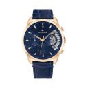 Tommy Hilfiger Mens 44 Baker Blue Dial Faux Leather Analogue Watch - TH1710451W...