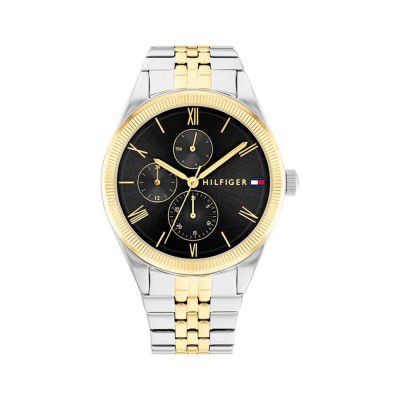 Tommy Hilfiger Quartz Analog with Date Black Dial Stainless Steel Strap Watch for Women-TH1782591