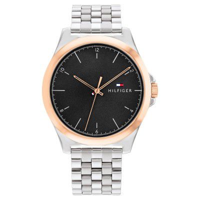 Tommy Hilfiger Quartz Multifunction Black Dial Stainless Steel Strap Casual Watch for Men_TH1710545W
