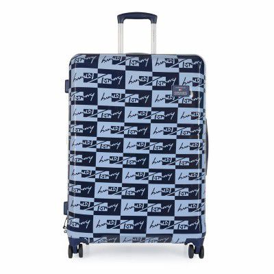 Tommy Hilfiger Spring Field Unisex ABS with PC Film Hard Luggage - Black+Grey Small Size