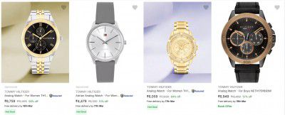 Flipkart : Tommy Hilfiger Wrist Watches Upto 60% Off