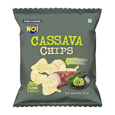 Tong Garden Seaweed Wasabi Flavour Cassava Chips 40g pack of 10