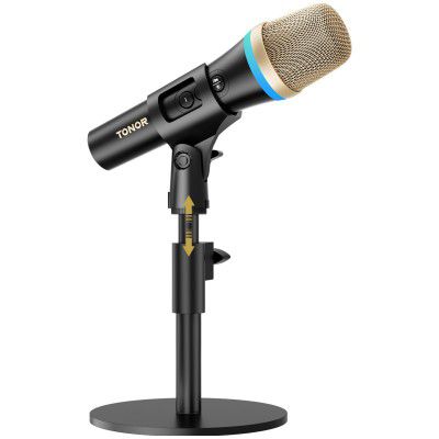 TONOR USB Dynamic Microphone for Podcast Gaming Mic with RGB for Recording
