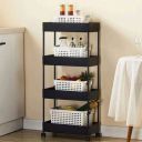 TOOBIL 4 Compartments PLASTIC DESK ORGANIZER (Black)...