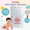 TOOBIL Imported Baby Premium Soft Pants (Loose Type) Medium 7-12 KG - M  (75 Pieces)...