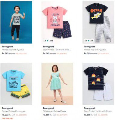 Upto 87% OFF - Toonyport Kids Clothing 
