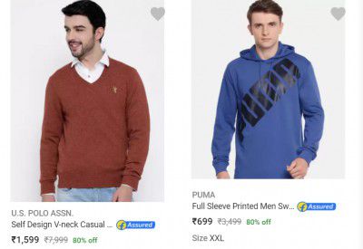 Top Branded Mens Clothing Upto 80% Off