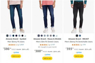 Top Branded Men's Jeans Upto 87% Off