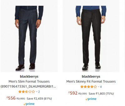Top Branded Men's Trousers Upto 85% Off