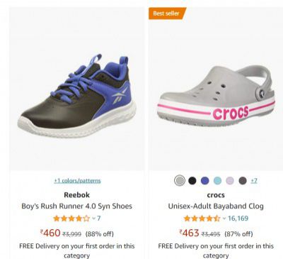 Top Brands Footwear at Minimum 85% off