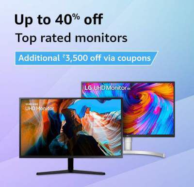 Top Rated Monitor: Up to 40% Off + Extra ₹3500 OFF with Coupons