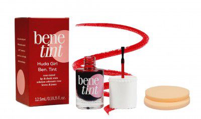 TopFinder® Multipot Colors Lip Stain Tint With 2pc Puff, Rose Lip Gloss Moisturizing Blush Tinted 