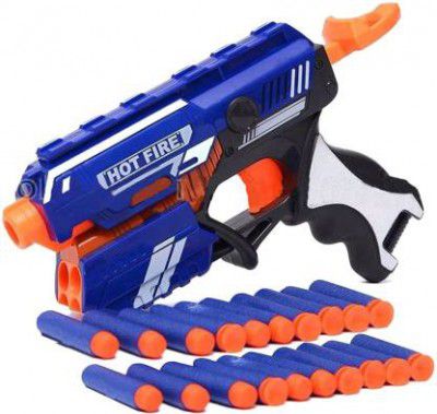 TopQore Hot Fire Blaze Storm Foam Blaster Toy Gun with 10 Extra Bullets, Guns & Darts Target Shooting Role Play Gun Guns & Darts Guns & Darts  (Blue)