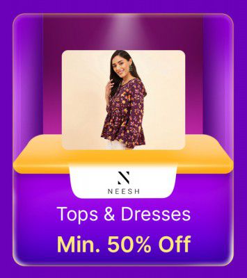Tops & Dresses @ minimum 50% off in Flipkart Billion Days Sale  
