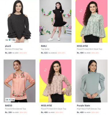 [ All Brand ] Women's Tops at 90% Off | Start @101