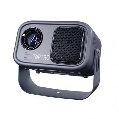 TOPTRO Mini 180 Rotatable 720p Native Resolution Projector for Home 4K Support, 5500 Lumen (450 ANSI) Android 11 WiFi Bluetooth Support YouTube Netflix PrimeVideo Hotstar 150" Max Display