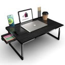TORT Engineered Wood Office Table For Home/Writing Desk For Office (Black Cotted),12 cm, 20 Cm...