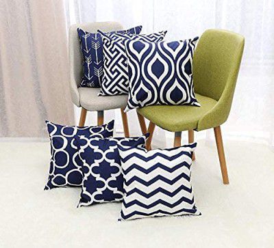 TOS™ Jute Printed Cushion Cover (Pack of 5)