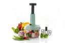 Tosaa 2 in 1 Push Chopper Push and Chop Chopper Vegetable and Fruit Cutter Chopper with Easy Push and Close Button 800 ml |Sea Green (Pack of 1).