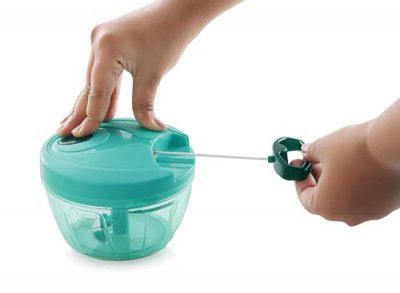Tosaa Multipurpose Plastic Vegetable Pull Chopper Cutter 3 Blades (450ml)