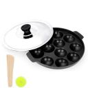 Tosaa Non-Stick 12 Cavity Appam Patra with Stainless Steel Lid- Back...