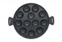 Tosaa Non Stick Grill Appam 12 Cavity Designer Gas Compatible, Color May Vary...