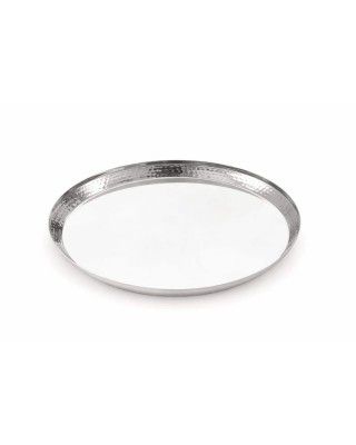 Tosaa Stainless Steel Hammered Finish Dinner Plate Pack of 1 