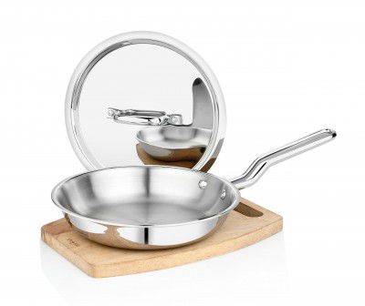 Tosaa Try Ply 22 cm Frying Pan, Triply Stainless Steel - 1000 ml