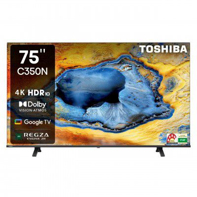 [Extra ₹9750 OFF] TOSHIBA 75C350NP 75 inches C350NP Series 4K Ultra HD Smart LED Google TV