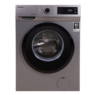 TOSHIBA 7.5 Kg Inverter Fully Automatic Front Loading Washing Machine (?TW-BJ85S2-IND(SK),Premium Silver)