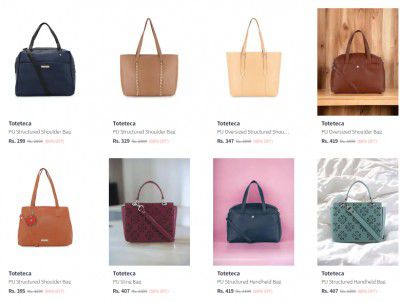 Toteteca Handbags Starts at Rs 299