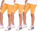 TotzTouch Short For Girls Casual Solid Pure Cotton (Yellow, Pack of 3)...