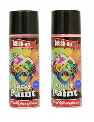 Touch-up Aerosol Ready-to-Use Car Bike Spray Painting Home and Furniture Spray Paint, 400 Blue - Pack of 2