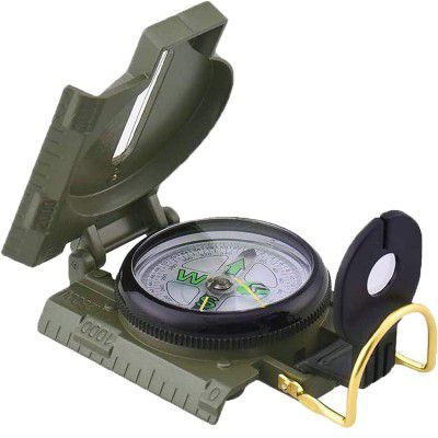 TOURTIER Military Lensatic Sighting Shakeproof Compass for Hiking, Camping, Navigation, Travel and Outdoor (Green)