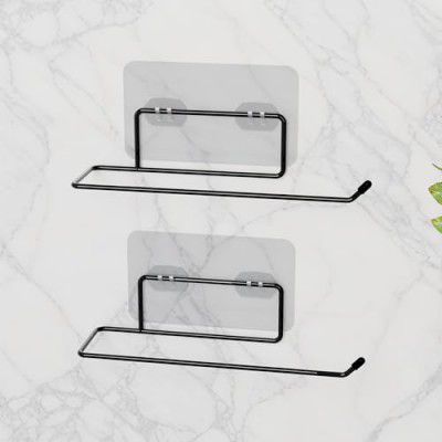 Towel Holder in Bathroom – Wall Mounted Toilet Paper Roll Holder & Towel Stand for Modern Home & Hotel Use (Pack of 2)